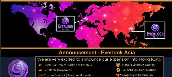 魔兽世界Everlook服正式上线亚服香港服务器